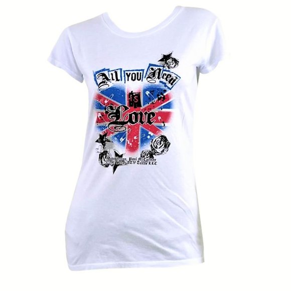 Beatles Lennon McCartney All You Need Is Love front rock Official T-Shirt XL NWT - Picture 1 of 4